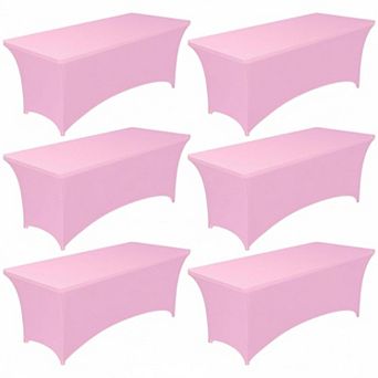 Spandex Tablecloth Fitted Stretch Anti-Wrinkle Safe Outdoor Party Wedding Reception