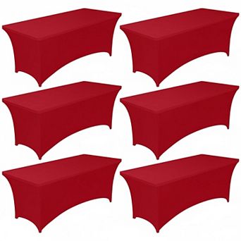Spandex Tablecloth Fitted Stretch Anti-Wrinkle Safe Outdoor Party Wedding Reception