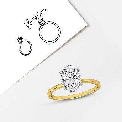 Stella Grace 14k Gold 2 Carat T.W Lab-Grown Diamond Solitaire Engagement Ring