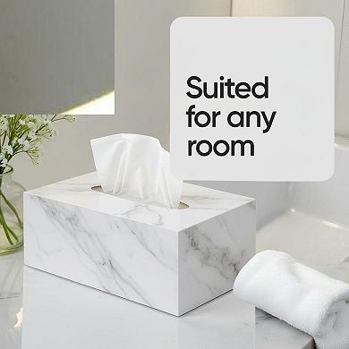 Tissue Box Cover Decorative Modern Upscale Holder for Standard Tissue Boxes