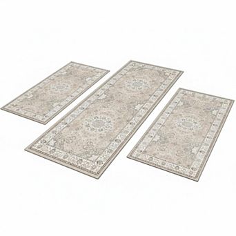 Washable Non Slip Vintage Hallway Runner Rug Indoor Carpet for Entryway Kitchen Living Room