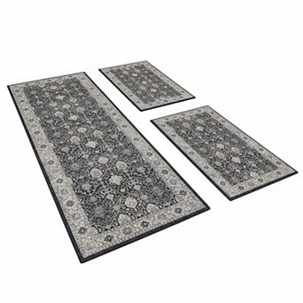 Washable Non Slip Vintage Hallway Runner Rug Indoor Carpet for Entryway Kitchen Living Room