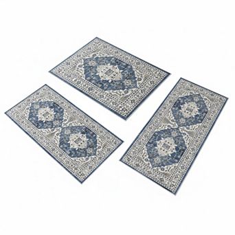 Washable Non Slip Vintage Hallway Runner Rug Indoor Carpet for Entryway Kitchen Living Room