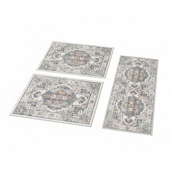 Washable Non Slip Vintage Hallway Runner Rug Indoor Carpet for Entryway Kitchen Living Room