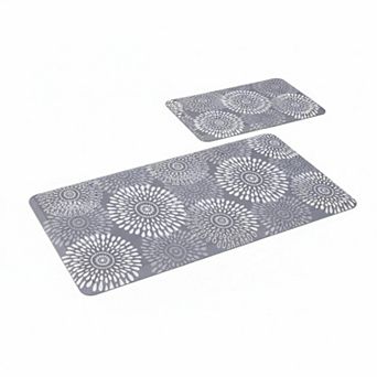 Kitchen Mats Floor Cushioned Anti Fatigue Waterproof Non Slip Rugs Set 2 pc