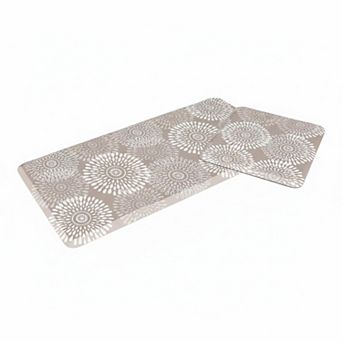 Kitchen Mats Floor Cushioned Anti Fatigue Waterproof Non Slip Rugs Set 2 pc