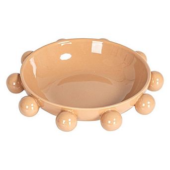 Modish Beige Reactive Glaze Decorative Bowl