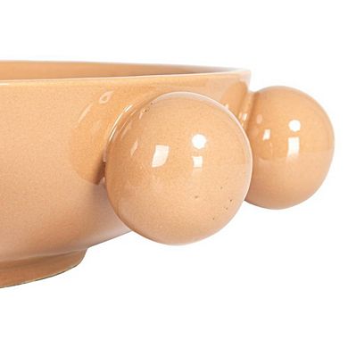 Modish Beige Reactive Glaze Decorative Bowl