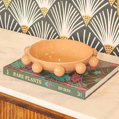 Modish Beige Reactive Glaze Decorative Bowl
