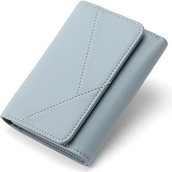 RFID Blocking Trifold Wallet for Women, PU Leather with Zipper Pocket for Daily Travel Shopping