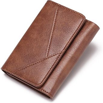 RFID Blocking Trifold Wallet for Women, PU Leather with Zipper Pocket for Daily Travel Shopping