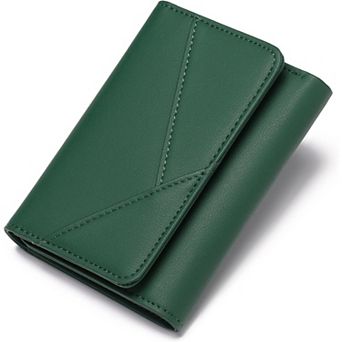 RFID Blocking Trifold Wallet for Women, PU Leather with Zipper Pocket for Daily Travel Shopping