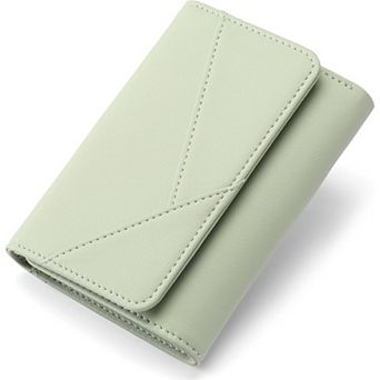 RFID Blocking Trifold Wallet for Women, PU Leather with Zipper Pocket for Daily Travel Shopping
