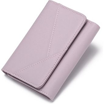 RFID Blocking Trifold Wallet for Women, PU Leather with Zipper Pocket for Daily Travel Shopping