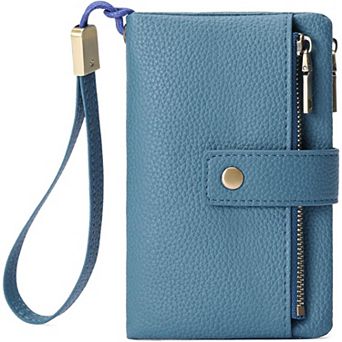 PU Leather Small Wallet for Women, RFID Blocking with Detachable Wristlet, for Daily ,Travel ,Outing