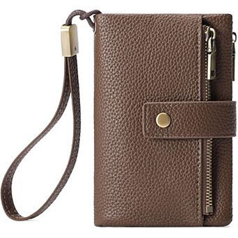 PU Leather Small Wallet for Women, RFID Blocking with Detachable Wristlet, for Daily ,Travel ,Outing