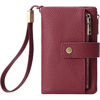 PU Leather Small Wallet for Women, RFID Blocking with Detachable Wristlet, for Daily ,Travel ,Outing