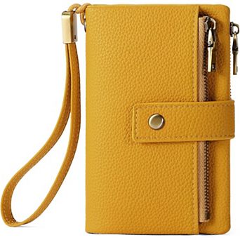 PU Leather Small Wallet for Women, RFID Blocking with Detachable Wristlet, for Daily ,Travel ,Outing