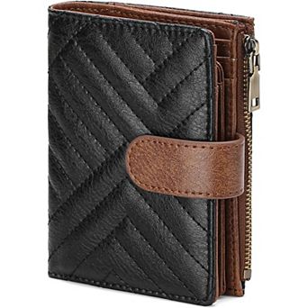 Small Bifold Wallet for Women,RFID Blocking ,with Zipper Pocket and ID Window,for Daily Use & Travel