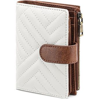 Small Bifold Wallet for Women,RFID Blocking ,with Zipper Pocket and ID Window,for Daily Use & Travel