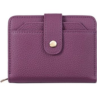 PU Leather Women's Bifold Wallet, with Removable ID Window and Zipper Pocket, for Daily Use & Travel