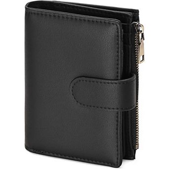 Small Bifold Wallet for Women,RFID Blocking ,with Zipper Pocket and ID Window for Daily Use, Travel