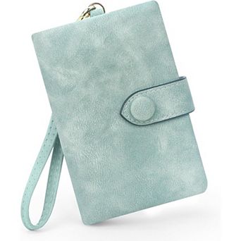 RFID Blocking PU Leather Women Wallet,with Detachable Wristlet, for Daily Shopping Travel Commute