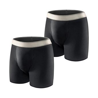 Carer 2-Pack Washable Men's Incontinence Underwear Reusable Moderate Absorbency Boxers