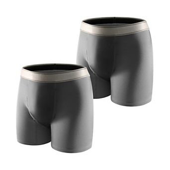 Carer 2-Pack Washable Men's Incontinence Underwear Reusable Moderate Absorbency Boxers