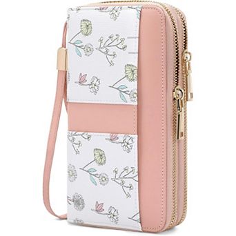 RFID Blocking Wallets for Women, Large Capacity PU Leather Double Zip Wristlet Clutch for Daily Use