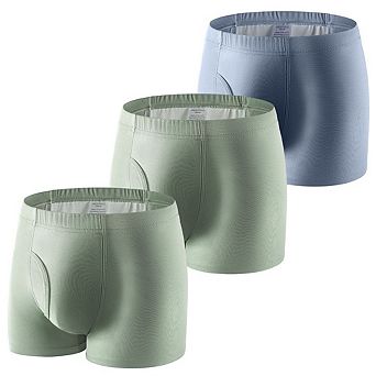 Carer Men's 8oz High Absorbency Incontinence Briefs (3-Pack) Washable Cotton Underwear