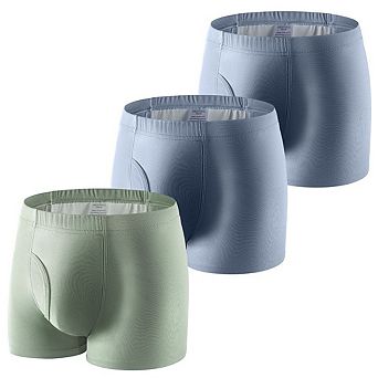 Carer Men's 8oz High Absorbency Incontinence Briefs (3-Pack) Washable Cotton Underwear
