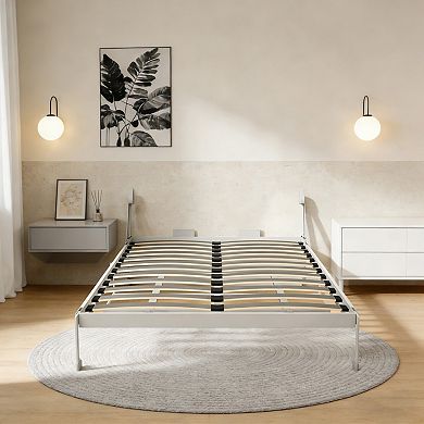 CEWOR Hidden Foldable Queen Murphy Bed with Desk Panel, Easy Assembly，for Living Room, Bedroom