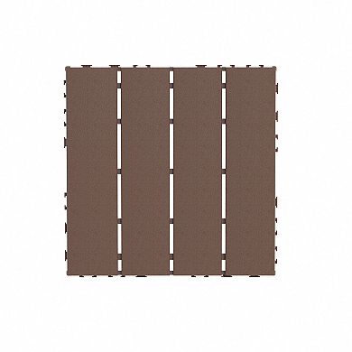 CEWOR 44 PCS Patio Interlock Deck Tiles, 12"x12" Square Waterproof Floor for Poolside Balcony