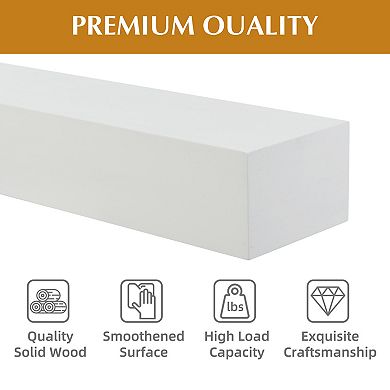 CEWOR 60" Western Red Cedar Wood Fireplace Mantel Shelf,Wall-Mounted & Floating Shelf for Home Decor