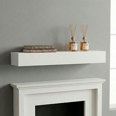 CEWOR 60" Western Red Cedar Wood Fireplace Mantel Shelf,Wall-Mounted & Floating Shelf for Home Decor