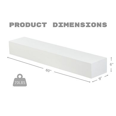 CEWOR 60" Western Red Cedar Wood Fireplace Mantel Shelf,Wall-Mounted & Floating Shelf for Home Decor