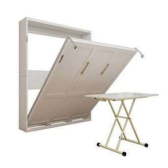 CEWOR Hidden Foldable Queen Murphy Bed , Easy Assembly，for Living Room, Bedroom