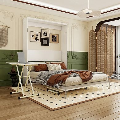 CEWOR Hidden Foldable Queen Murphy Bed , Easy Assembly，for Living Room, Bedroom