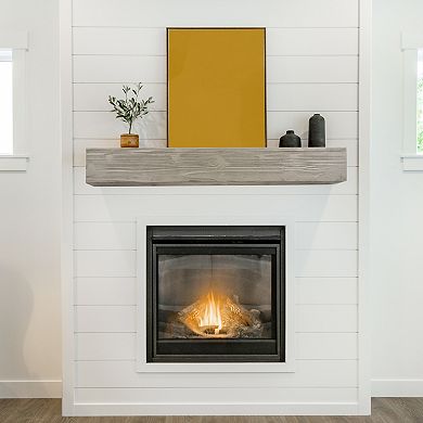 CEWOR 72" Cedar Wood Fireplace Mantel Shelf,Wall-Mounted & Floating Shelf for Home Decor
