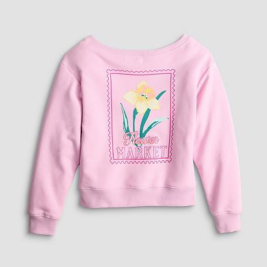 Girls 7-16 Sea + Skye Mixed Print Crewneck