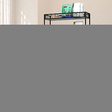 Cat Litter Box Enclosure with 4-Tier Shelves and Scratching Post