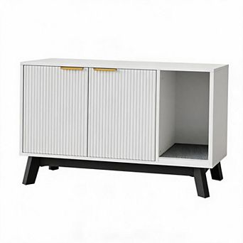 39-inch cat litter box storage furniture, equipped with cat litter pad and ventilation holes