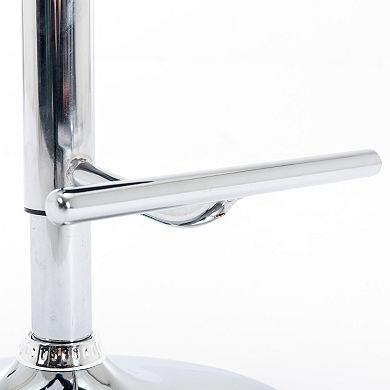 Swivel Velvet Bar Stools 22-25 Inch Height Adjustable, Silver Plated Base, Upholstered Comfort