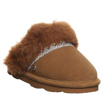 Bearpaw Pyper Little Kid Girls Suede Slip-On Slippers