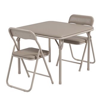 Space-Saving Folding Table and Chairs Set 3 pc Portable Set