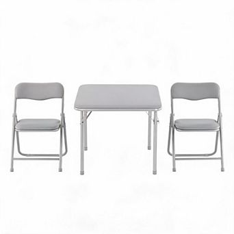 Space-Saving Folding Table and Chairs Set 3 pc Portable Set