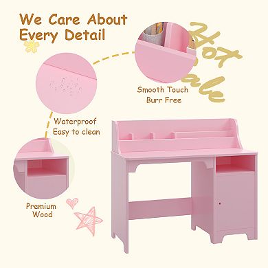 Kids MDF Wooden Toddler Desk Set
