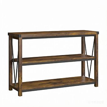 Vintage 47" 3 tier Narrow Storage Console Table, Farmhouse Sofa Table for Living Room Foyer Hallway