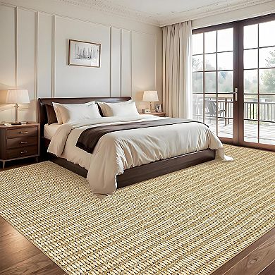 ANIXOL Washable Area Rug, Modern Abstract Lines, Non-Slip